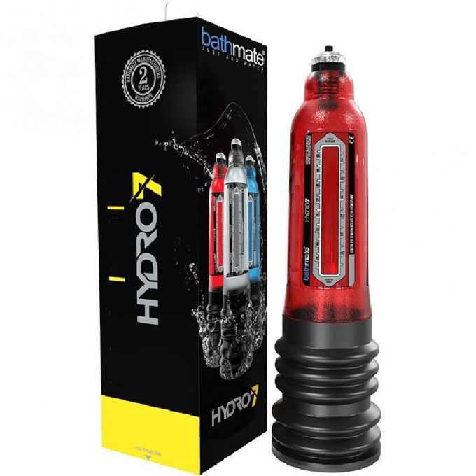 Гидропомпа BATHMATE HYDRO7 BRILLIANT красная BM-H7-BR Гидропомпа BATHMATE HYDRO7 BRILLIANT красная BM-H7-BR