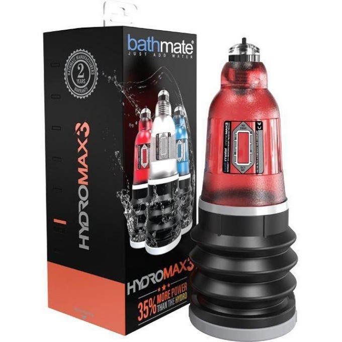 Гидропомпа BATHMATE HYDROMAX3 красная BM-HM3-BR Гидропомпа BATHMATE HYDROMAX3 красная BM-HM3-BR