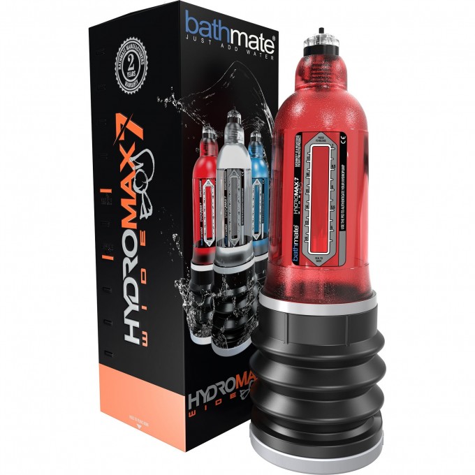 Гидропомпа BATHMATE HYDROMAX7 WIDE BOY красная BM-HM7-WB-BR Гидропомпа BATHMATE HYDROMAX7 WIDE BOY красная BM-HM7-WB-BR