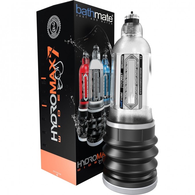 Гидропомпа BATHMATE HYDROMAX7 WIDE BOY прозрачная BM-HM7-WB-CC Гидропомпа BATHMATE HYDROMAX7 WIDE BOY прозрачная BM-HM7-WB-CC